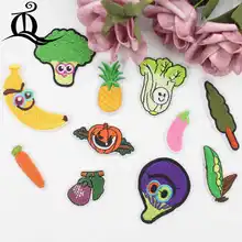 11 шт. микс прекрасные вышитые патчи железа на патчи для одежды DIY полосатая одежда еда Фрукты наклейки на заказ гамбургеры 313