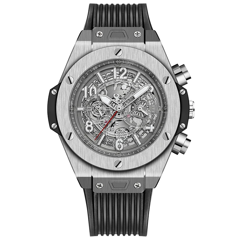 Лидирующий бренд механические часы мужские наручные автоматические Ретро часы мужские водонепроницаемые черные полностью стальные часы Montre Homme