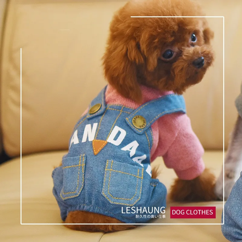 Letters Jumpsuits Cats Rubbits Dogs Pet Clothes Breathable Soft Solid Outfit Dog Puppy Pants Print Jumpsuit Clothing r243241