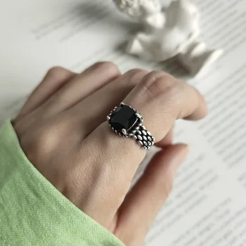 

Vintage Agate Rings for Women 2019 Classic Silver 925 Jewelry Wedding Engagement Ring Gemstone Fine Jewelry Gift