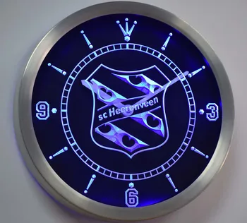 

nc1018 SC Heerenveen Eredivisie Football Neon Sign LED Wall Clock