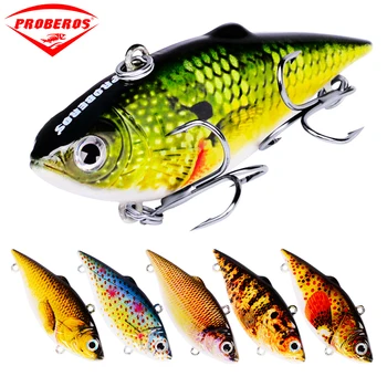 

6PC Top Quality New design Painting Fishing lures 2.5"/8.64g Vib Pencil Bait 6 color Crankbait Fishing Tackle