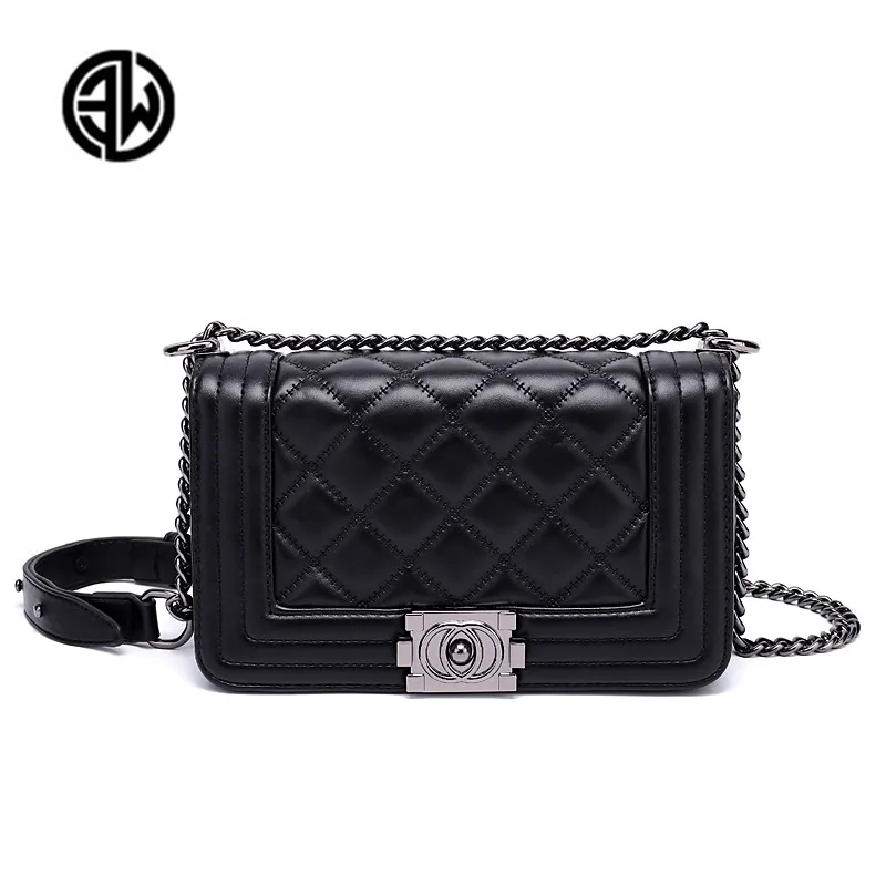 

Women Messenger Bags Luxury Genuine Leather Handbags High Quality Real Cowskin Shoulder Bag Crossbody Bags for Women quilted bag