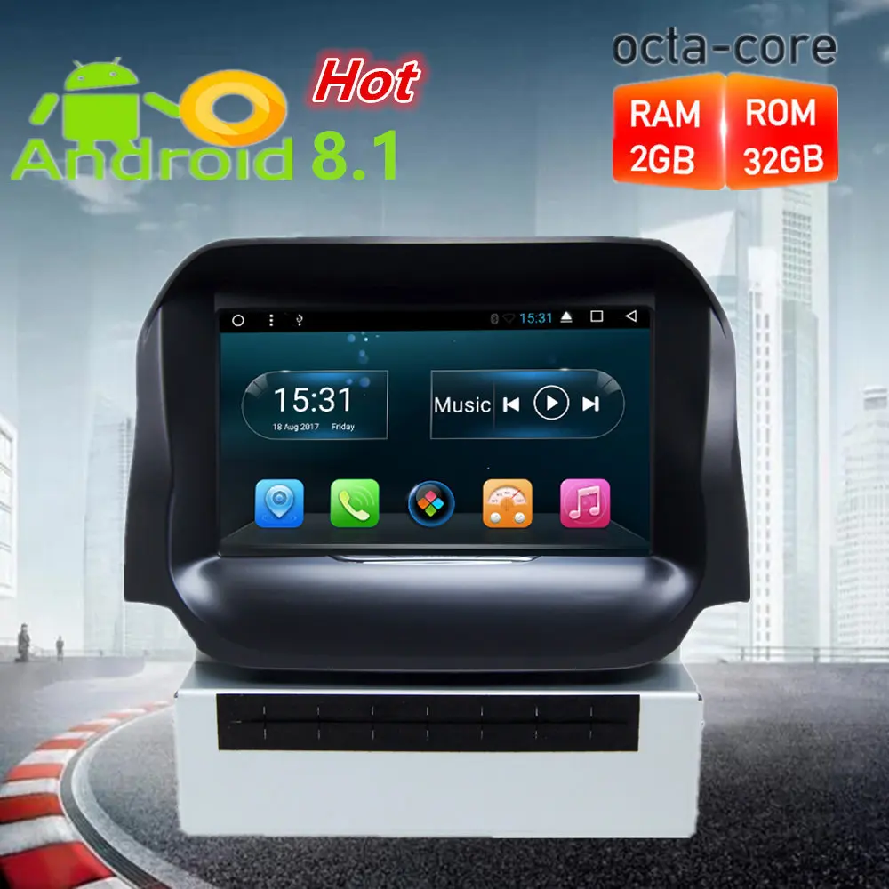 

8" Octa Core Android 8.1 Car Radio GPS Navigation Multimedia DVD Player For Ford Ecosport 2013 2014 2015 2016 Auto Stereo 2GRAM