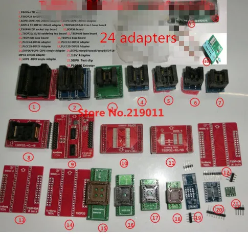 24 адаптера для minipro TL866A TL866CS TL866II PLUS|adapter tl866a|adapters for tl866minipro tl866a |
