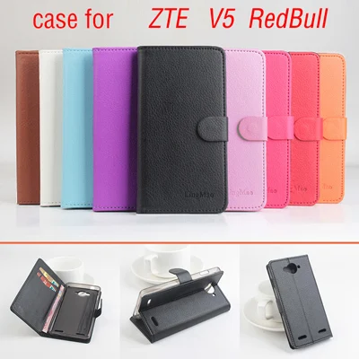 2015 Новый Бренд Lingmao личи чехол для ZTE Nubia V5 Red Bull V9180 Откидную Крышку Мобильного