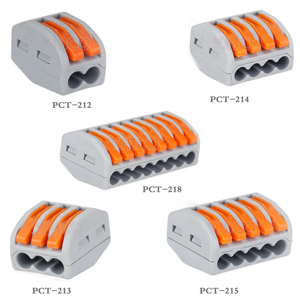 

Wago connector 1-100pcs 2pin 3pin 4pin 5pin 8pin Connector Conductor Terminal Block Wago connector Universal Compact Wire