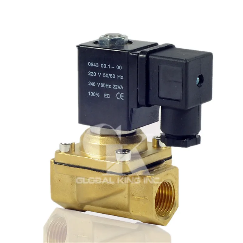 DC 24V Electric Solenoid Valve Switch Water Air G1" Brass Normally