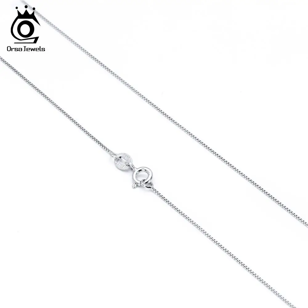 ORSA JEWELS серебряное ожерелье из натуральной 925 пробы, цепочка на цепочке с застежкой "Лобстер" для женщин и мужчин, ожерелье на цепочке, ювелирное изделие,, подарок OSC07