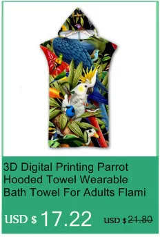 3D с цифровой печатью, сделанные на заказ с капюшоном Полотенца банное полотенце для взрослых детей путешествий пляжные полотенца из