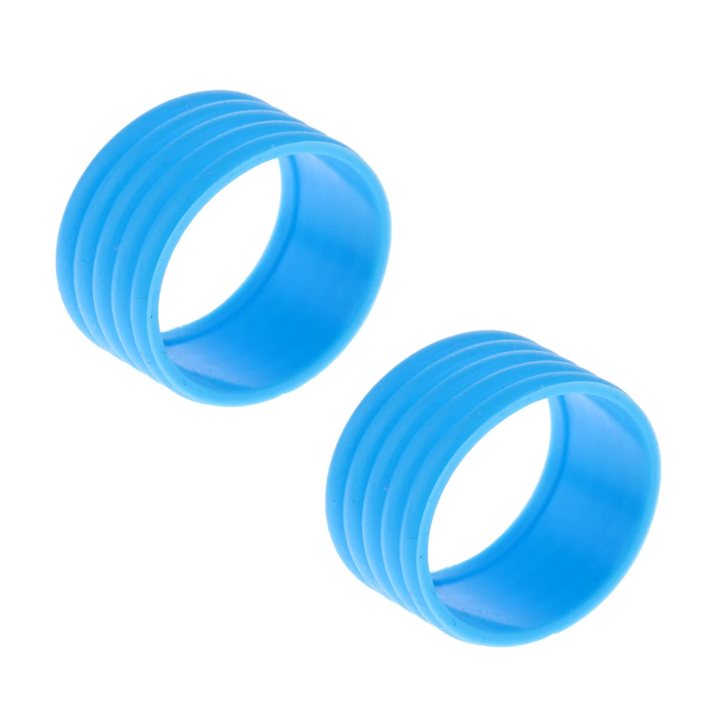 2 Pieces Indoor Games Sports Badminton Tennis Racket Grip Silicone Ring Protector Overgrip 5 Color Options Protection