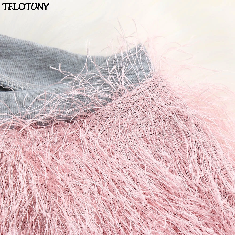 TELOTUNY/ г.; модные топы с рисунком лебедя для маленьких девочек; Пушистый свитер; пуловер; блузка; ZY30