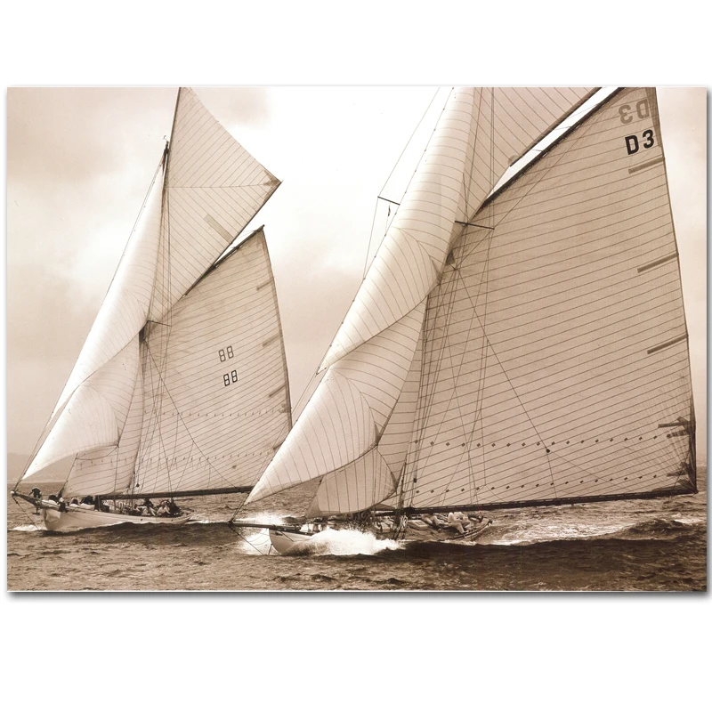 Buy 2017 prints on canvas Painting sailboat Nostalgic