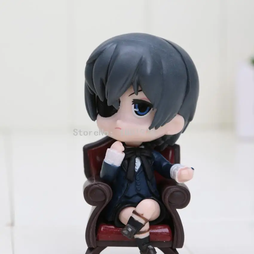 3 шт./компл. 9 см Аниме Черный дворецкий Kuroshitsuji Ciel Q Edition ПВХ фигурка модель игрушки