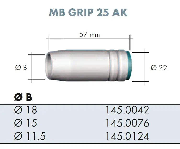 145,0076 145 Binzel BW стиль MB 25 25AK насадка 3PK для Mig Mag сварочный фонарь расходные материалы для mig сварщик