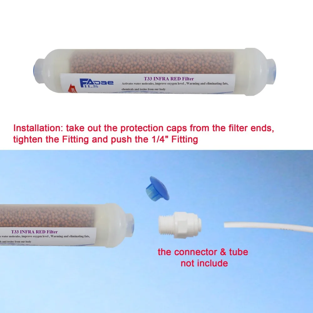 Замена фильтров дальнего инфракрасного минеральных inline 10 "х 2" фильтр прозрачный, обновите любое обратного осмоса, 1/4-дюйма резьба