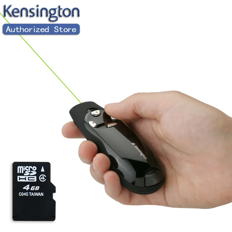 

Kensington Original Wireless Green Laser Pen Remote Presenter with 4GB Memory for PPT Keynote Presentation Free Shipping