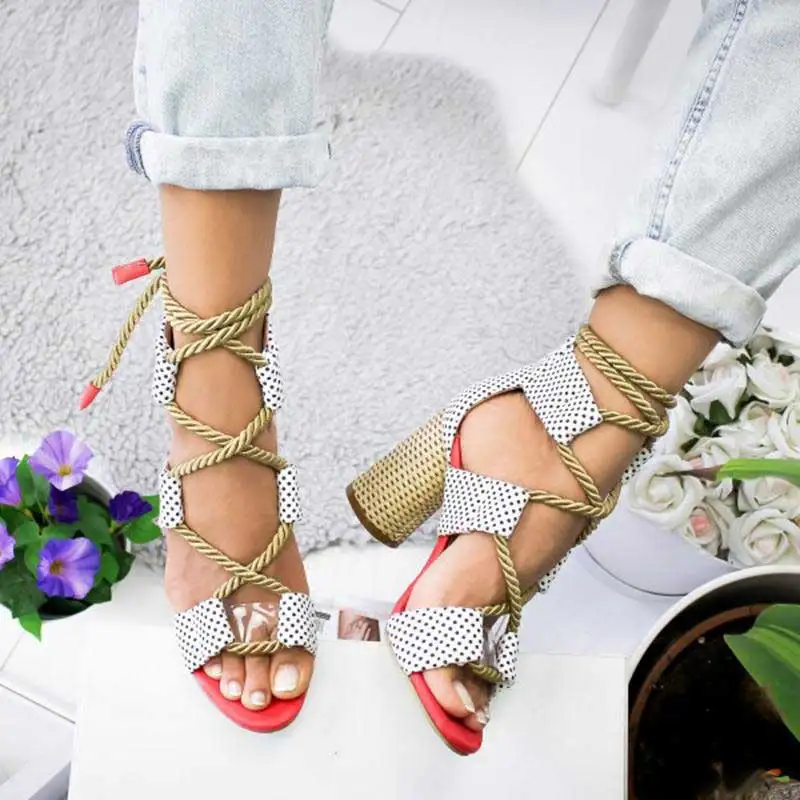 Women shoes sandals women 2019 new platform wedges shoes woman high heels hollow lace-up sandals female zapatos de mujer (31)