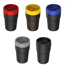 Автомобильный мусорный ящик мини автомобильный мусорный бак автомобильная пепельница мусорный контейнер хранение отходов с держатель для карт чашка для монет для салона автомобиля/офиса