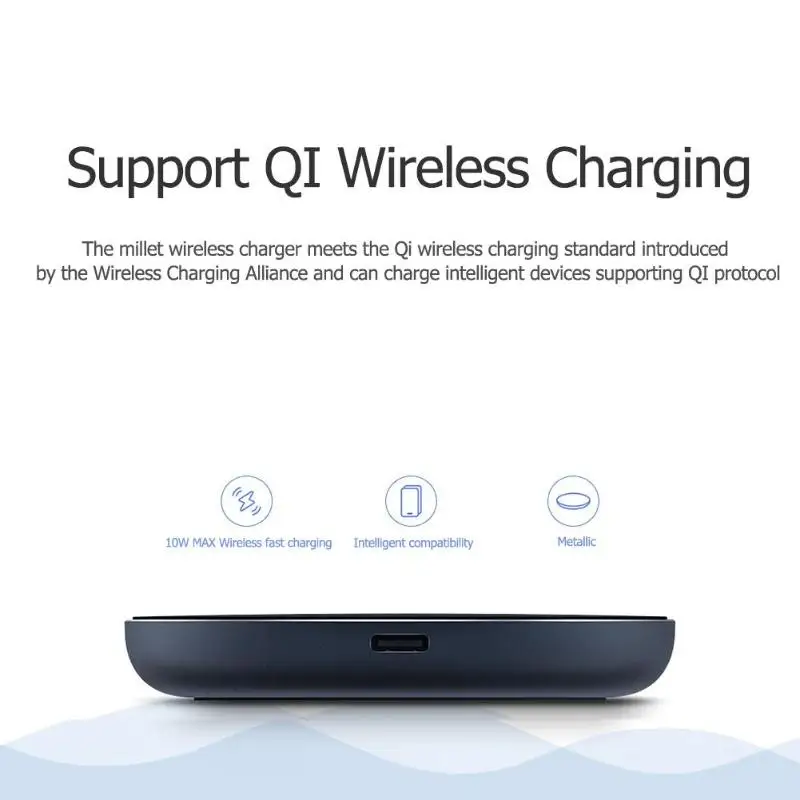 Оригинальное Беспроводное зарядное устройство Xiaomi QI 10 Вт док станция для быстрой