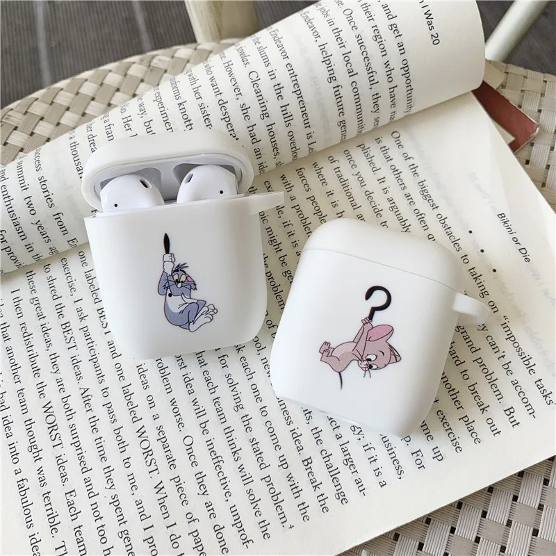 Чехол с милым мультяшным рисунком для Airpods чехол s Bluetooth беспроводные наушники apple