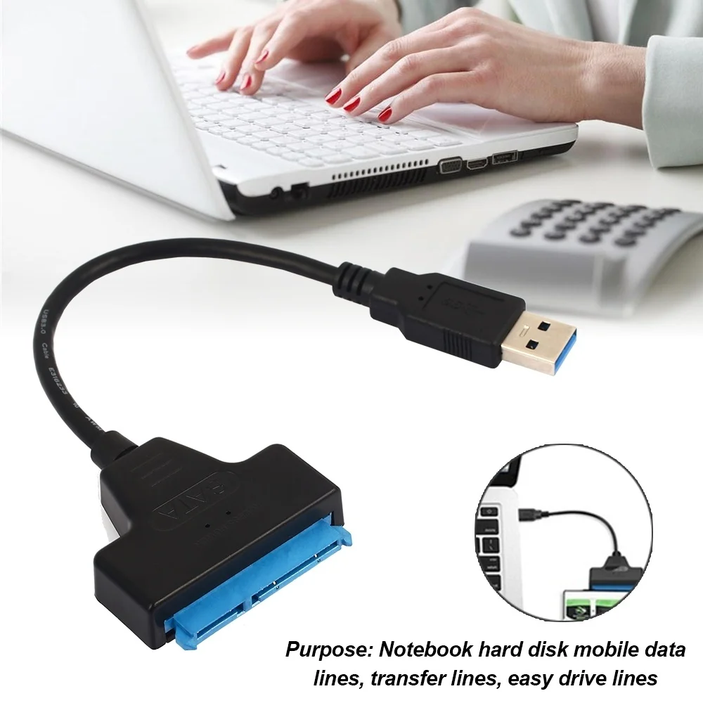 USB 3.0 SATA 3 Cable Sata to USB Adapter Up to 6 Gbps Support 2.5 Inches External SSD HDD Hard Drive 22 Pin Computer Connector USB 3.0 SATA 3 Cable Sata to USB Adapter Up to 6 Gbps Support 2.5 Inches External SSD HDD Hard Drive 22 Pin Computer Connector