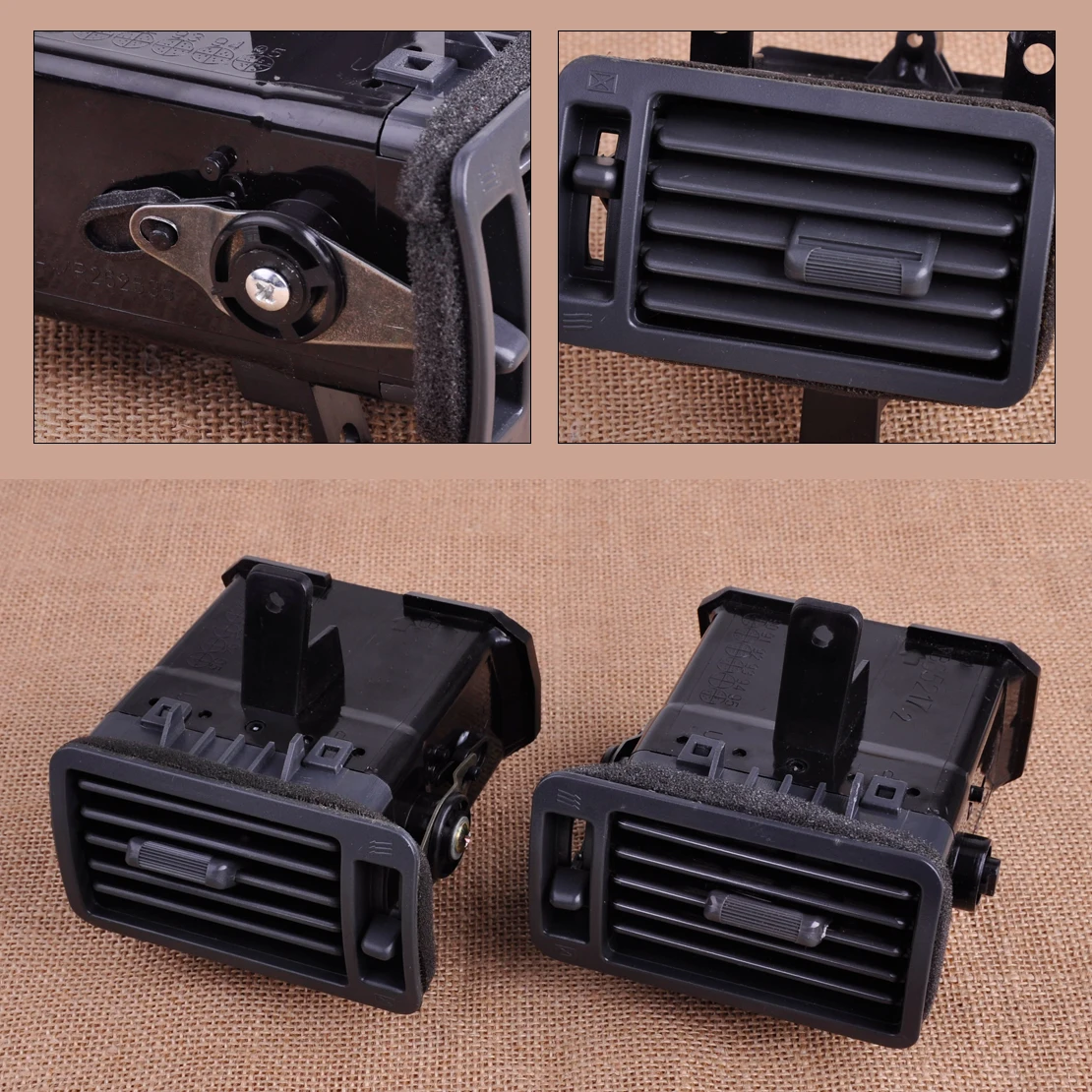 

CITALL 2pcs Left + Right Dashboard Air Vent Outlet Panel fit for Mitsubishi Pajero Shogun Montero V31 V32 V33 1998 1999