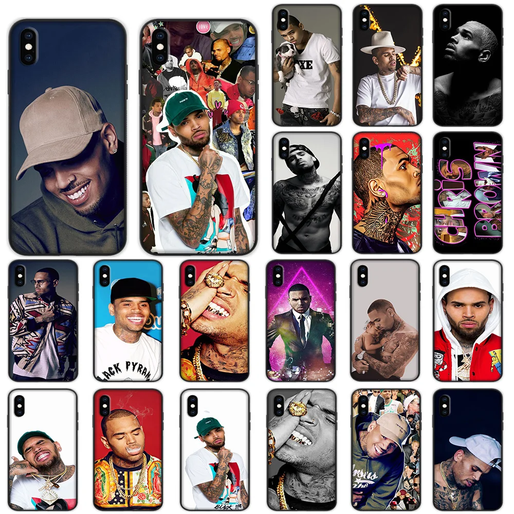 

Chris Brown Soft Case for iPhone XS 11 Pro Max XR X 7 8 6 6S Plus Cover
