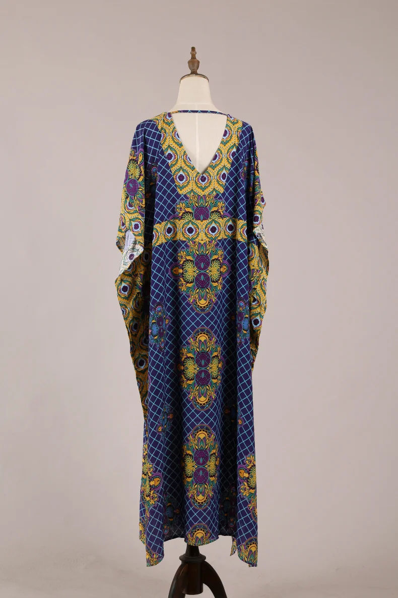 Womens Sexy V Neck Kaftans Maxi Long Beach Cover up Dress Womens Sexy V Neck Kaftans Maxi Long Beach Cover up Dress