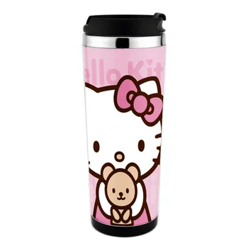 

Free Shiping Hello Kitty Mug Adversing Mug , Wholesale 6pcs /lot Coffee Mug Paper Mug Can Change the Insert Paper DIY Gift