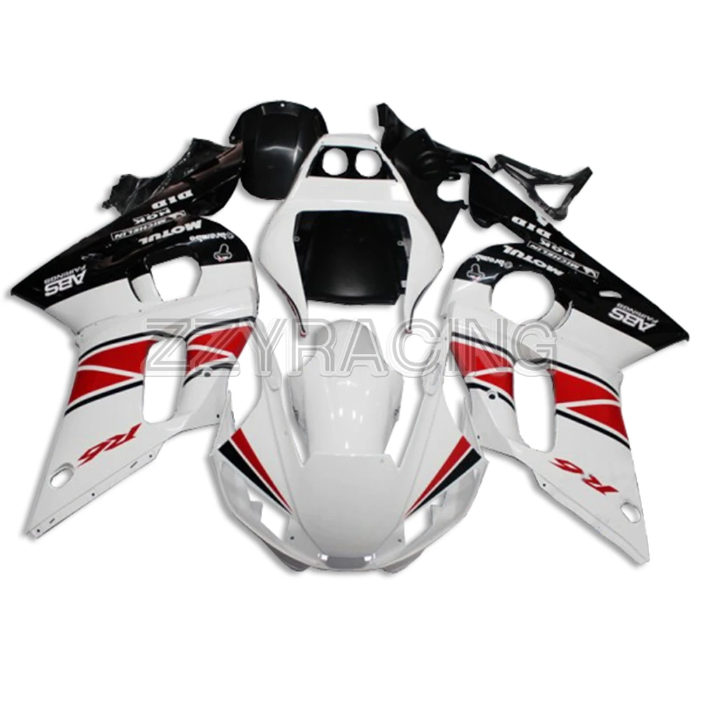 

Injection Fairings for Yamaha R6 1998 - 2002 99 00 01 Complete Covers Kit 1999 2000 2001 ABS Plastic Body Kit Red White Cowlings