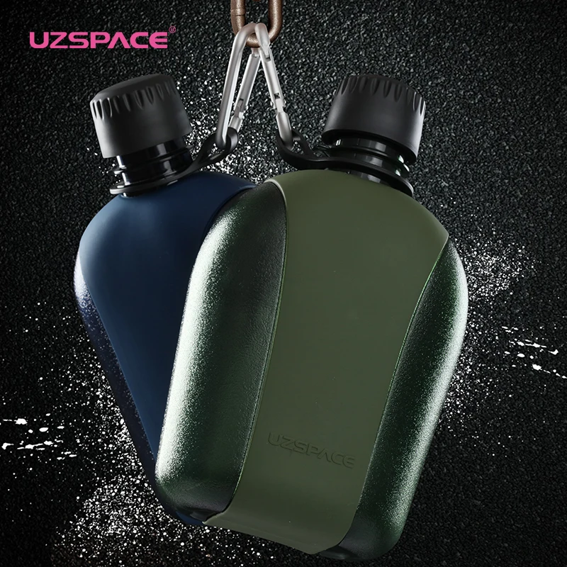 New Uzspace Military Sport Water Bottles Creative Rope Tritan Seal Portable Camp Drink My bottle fo