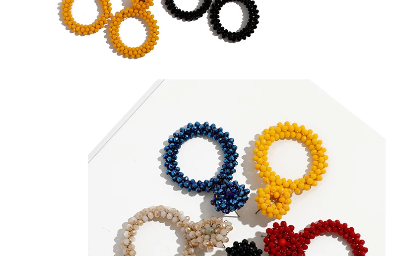 AYAYOO Beads Tassel Earrings For Women Pendientes Fashion Boho Round Fringe Drop Dangle Earrings Hanging Party Jewelry (2)