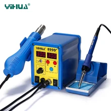 YIHUA 899D+ паяльная станция 720 Вт большая мощность с температурным управлением паяльная станция с горячим воздухом паяльная станция