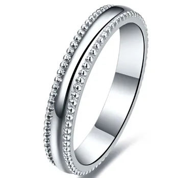 

Solid Gold Man Ring Plain 14K White Gold Sawtooth Design Engagement Male Jewelry Anniversary Ring of Men Never Fade Size 11 Gold