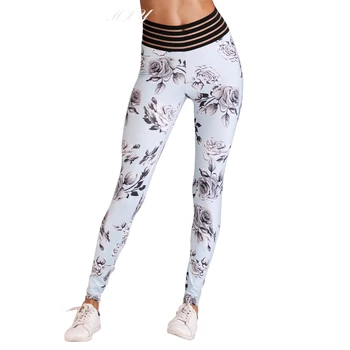 

Fitness Yoga Leggings Scrunch Butt Peach Hip Yoga Leggings Print Female Flower High Waist Running Ankle-length Pants Women