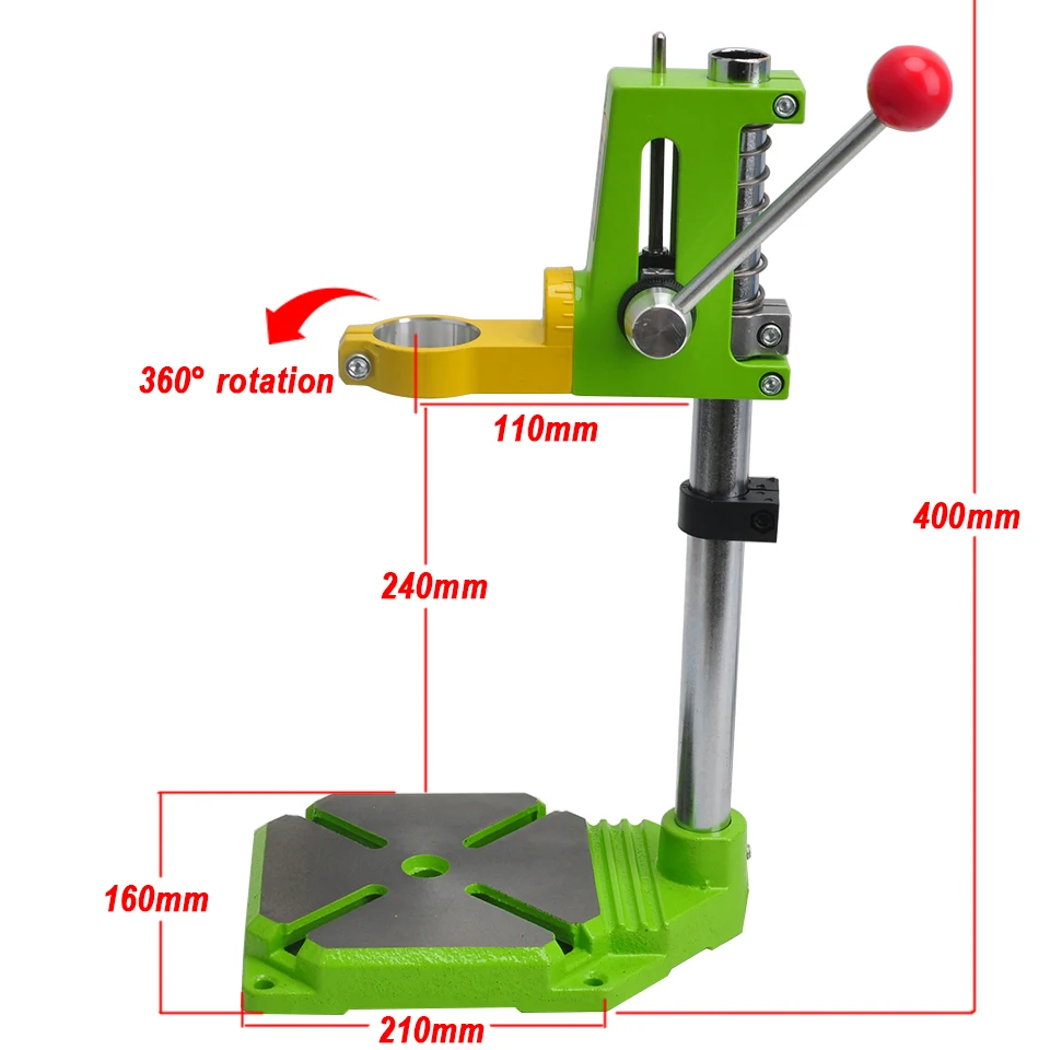 Ручная дрель пресс стенд стол 0-360 градусов верстак зажим максимум 43 мм электрическая дрель стенд для сверления фрезерные электроинструменты