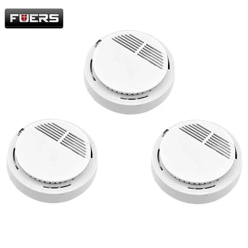 Fuers 433mhz Home security system Cordless Wireless Smoke Detector Fire Alarm (without battery) 3pcs/lot Fuers 433mhz Home security system Cordless Wireless Smoke Detector Fire Alarm (without battery) 3pcs/lot