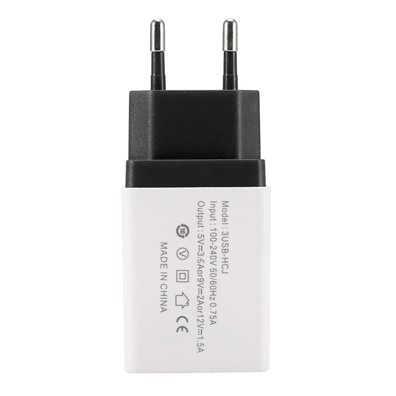 

5V 2A Eu Standard Plug Charger Adapter 3 Usb Hub Port Power Supply Charging Plug Socket Travel Charge For Iphone Sumsang