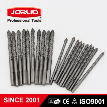 

Jorlio 10PCS Alloy Impact Drill Bit Cement Ceramic Glass Wall Drill Set