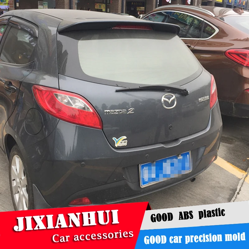 Для Mazda 2 спойлер 2006-2013 Mazda2 хэтчбек задний спойлер LX АБС-пластик Материал заднего крыла Цвет задний спойлер