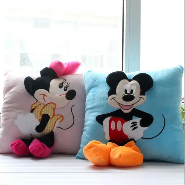 2 stücke 35*35 cm Mickey Mouse und Minnie plüsch Kissen Kissen ... 2 stücke 35*35 cm Mickey Mouse und Minnie plüsch Kissen Kissen ...