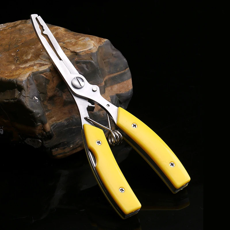 Multi function stainless steel control fish lock hook fishing pliers