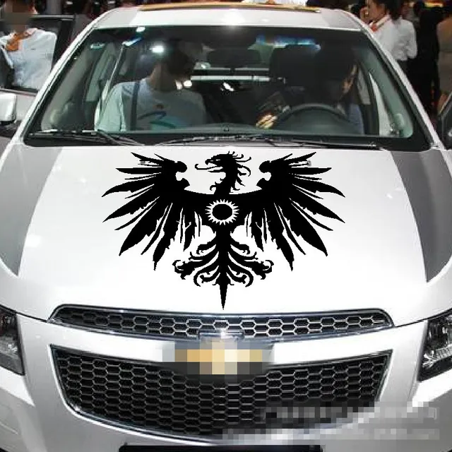 Personality Decor Sticker Eagle Pattern Reflective Material Car Personality Decor Sticker Eagle Pattern Reflective Material Car Stickers Engine Hood Decal Cool Styling