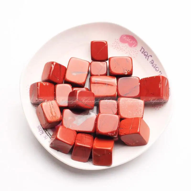 

100g Square Natural Red Jasper Tumbled Stone Crystal Reiki Healing Crafts A048 natural stones and minerals