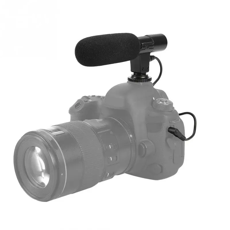 

Portable Wired 3.5mm Jack Pro Video Shotgun Recording Microphone Mic for Feiyu Sony Canon Nikon DSLR Camcorder Camera Mic