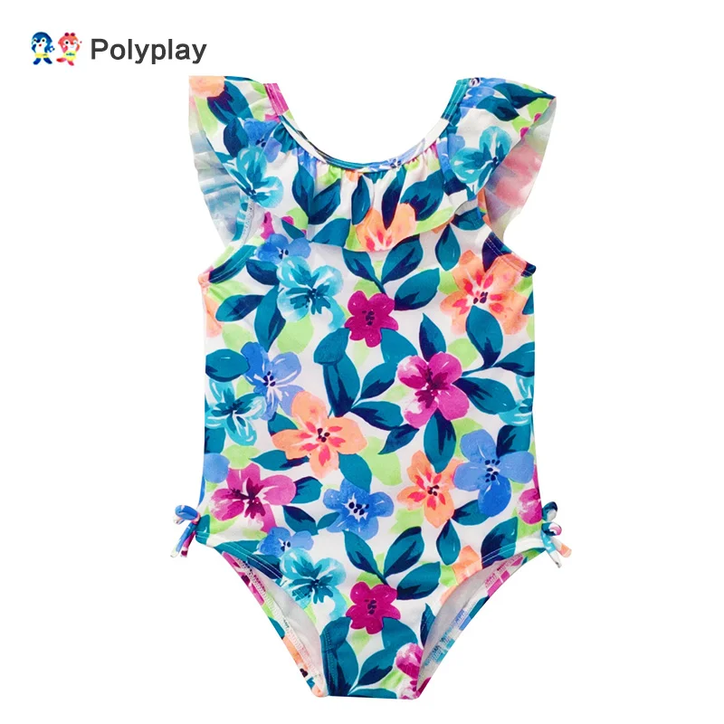 

2019 small print one-piece swimsuit for girls 0-1-2-3-4-5 years old