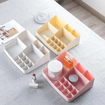 

Desktop Organizer Plastic Box Makeup Organizer Partition Cosmetics Plastic Storage Box Jewellery Storage Desktop Sundries Boxes