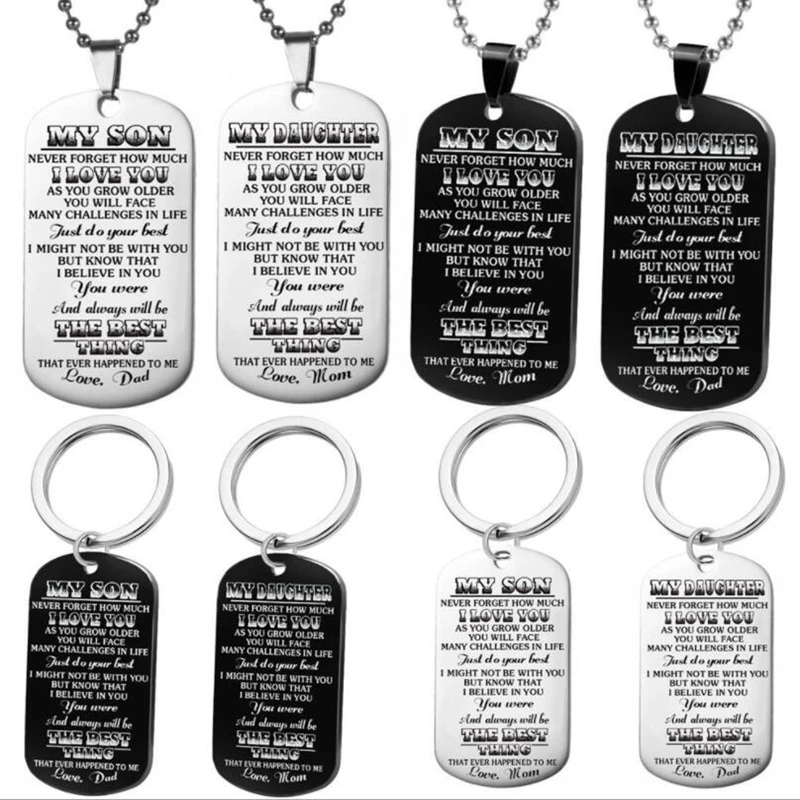 Stainless Steel Silver Gold Black Rose Gold Color Baby Name Nasia Engraved Personalized Gifts For Son Daughter Boyfriend Girlfriend Initial Customizable Pendant Necklace Dog Tags 24 Ball Chain