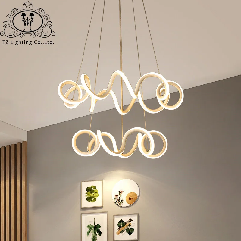 

TZ Modern Pendant Light Romantic Dreamlike Pendant Lamp Feather Droplight Bedroom Hanging Lamp Lamparas Screw White 110-240V